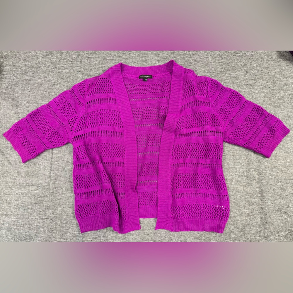 INTROSPECT Open Knit Cardigan